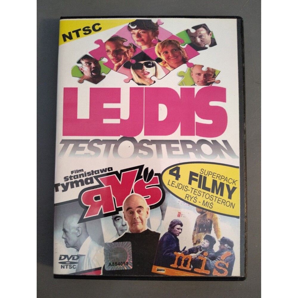 Polish 4 Filmy Superpack DVD Lejdis Testosteron Rys Mis Comedy Collection NTSC